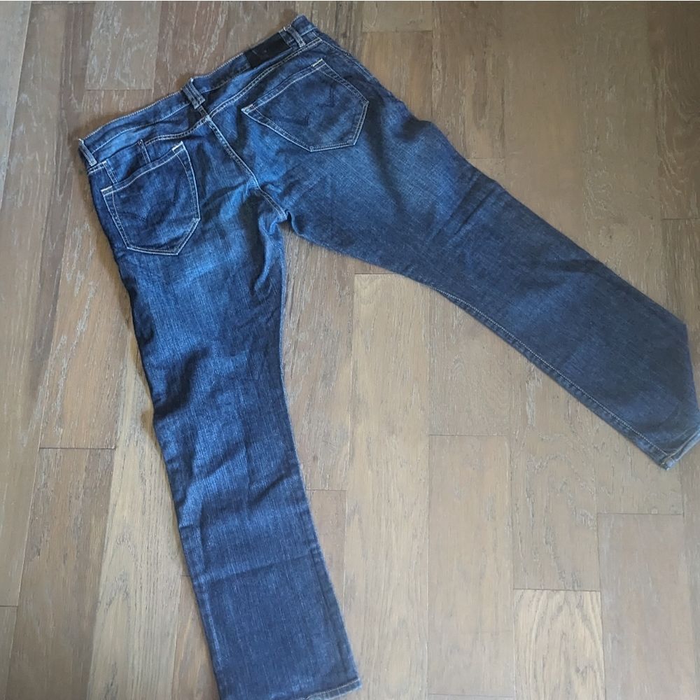 Howe Mens Vintage Button Fly Dark Wash Denim Blue Jeans Size 38 - Picture 3 of 6
